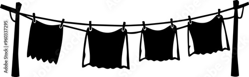 washing line silhouette