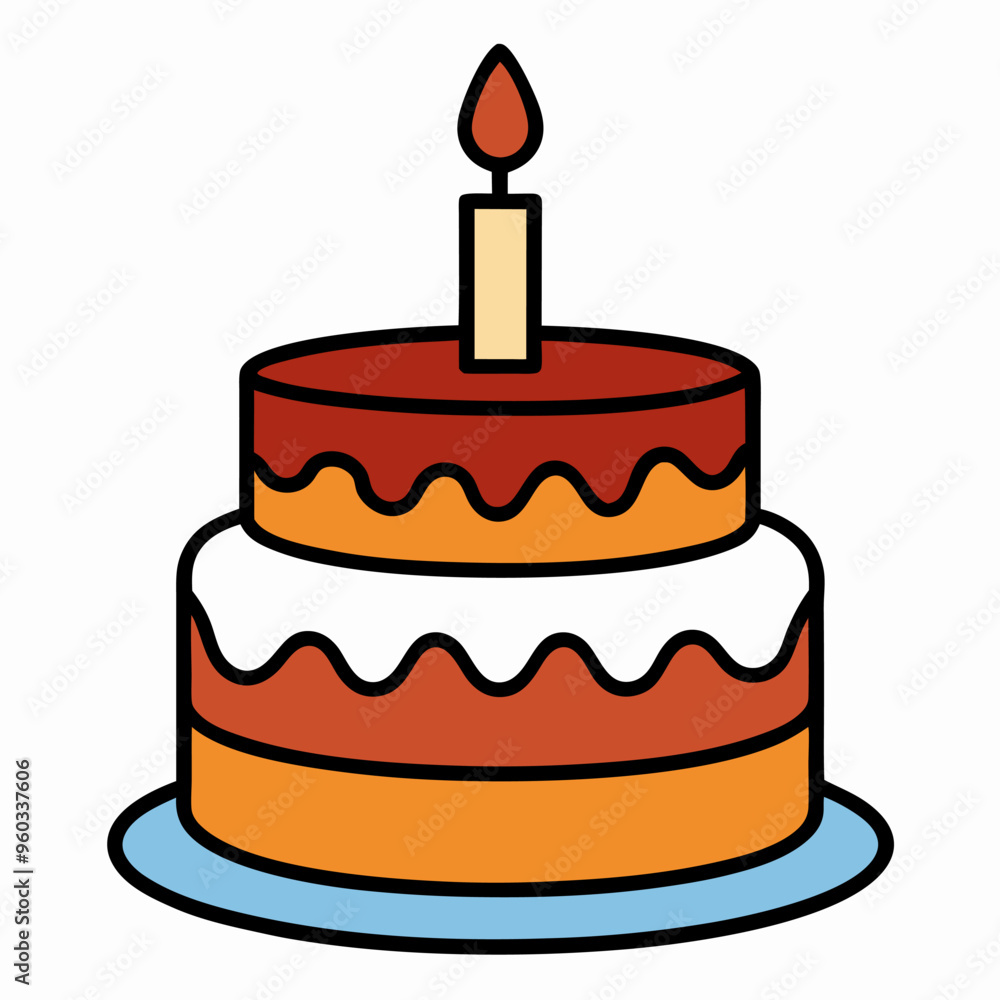 birthday cake with candles vector illustration birthday cake with candles vector illustration