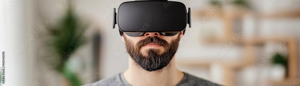Smart home consultant conducting a virtual tour with VR headset, futuristic home interior, sleek furniture, immersive experience, tech-savvy appeal Smart home consultant conducting a virtual tour with VR headset, futuristic home interior, sleek furniture, immersive experience, tech-savvy appeal