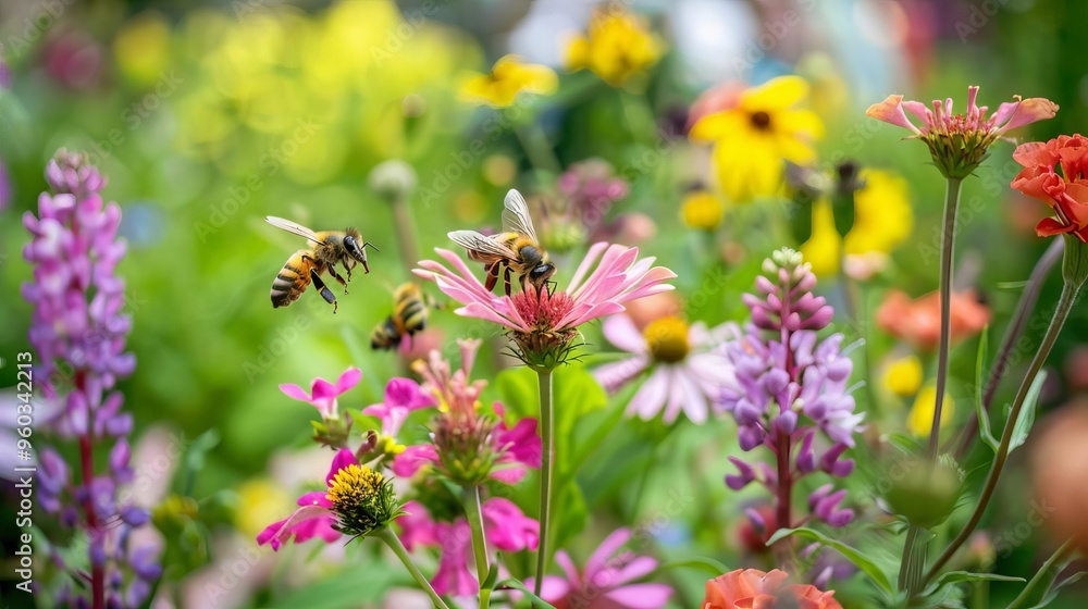 urban beekeeping bees pollinating flowers in city garden sustainable living trend photography urban beekeeping bees pollinating flowers in city garden sustainable living trend photography