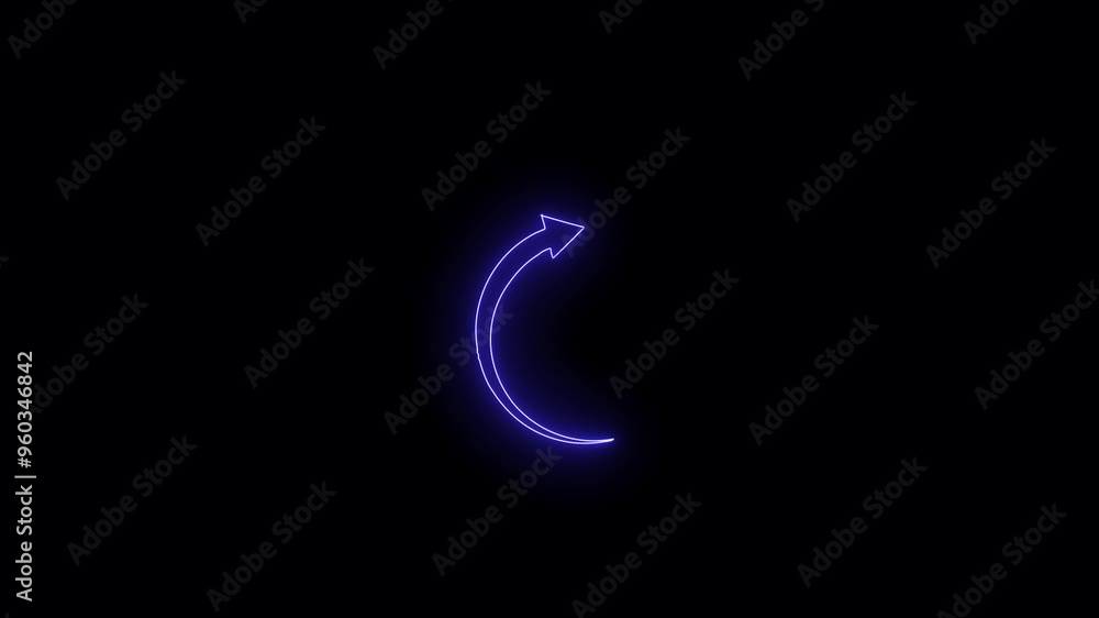Direction arrow animation.A glowing directional arrow neon sign. Direction arrow animation.A glowing directional arrow neon sign.