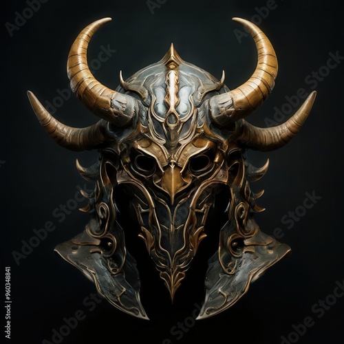 the AI Image Generator, Detailed drawing of a viking helmet