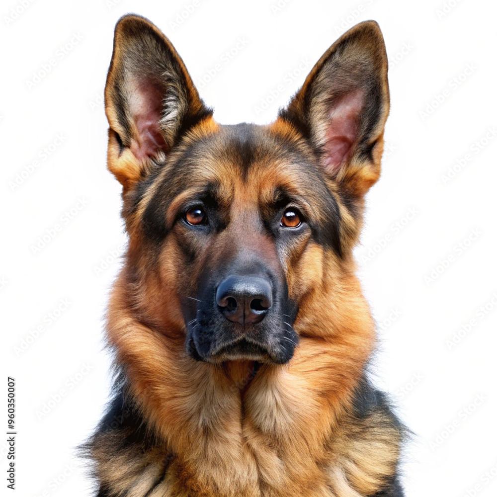 Alsatian Dog isolated on a white background Alsatian Dog isolated on a white background