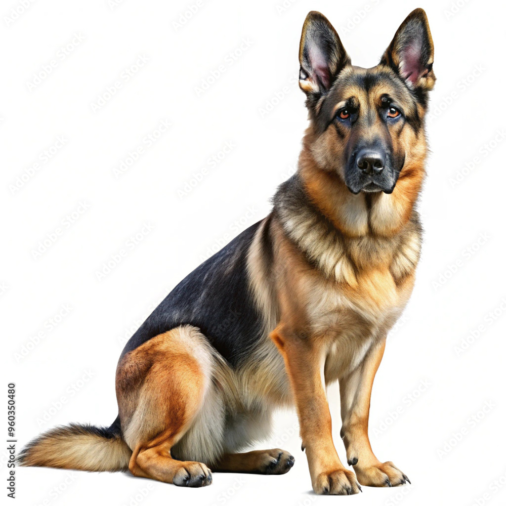Alsatian Dog isolated on a white background Alsatian Dog isolated on a white background