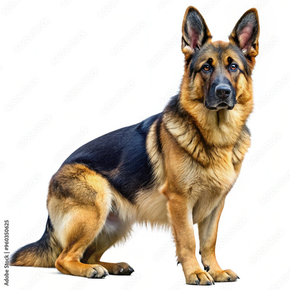 Alsatian Dog isolated on a white background Alsatian Dog isolated on a white background