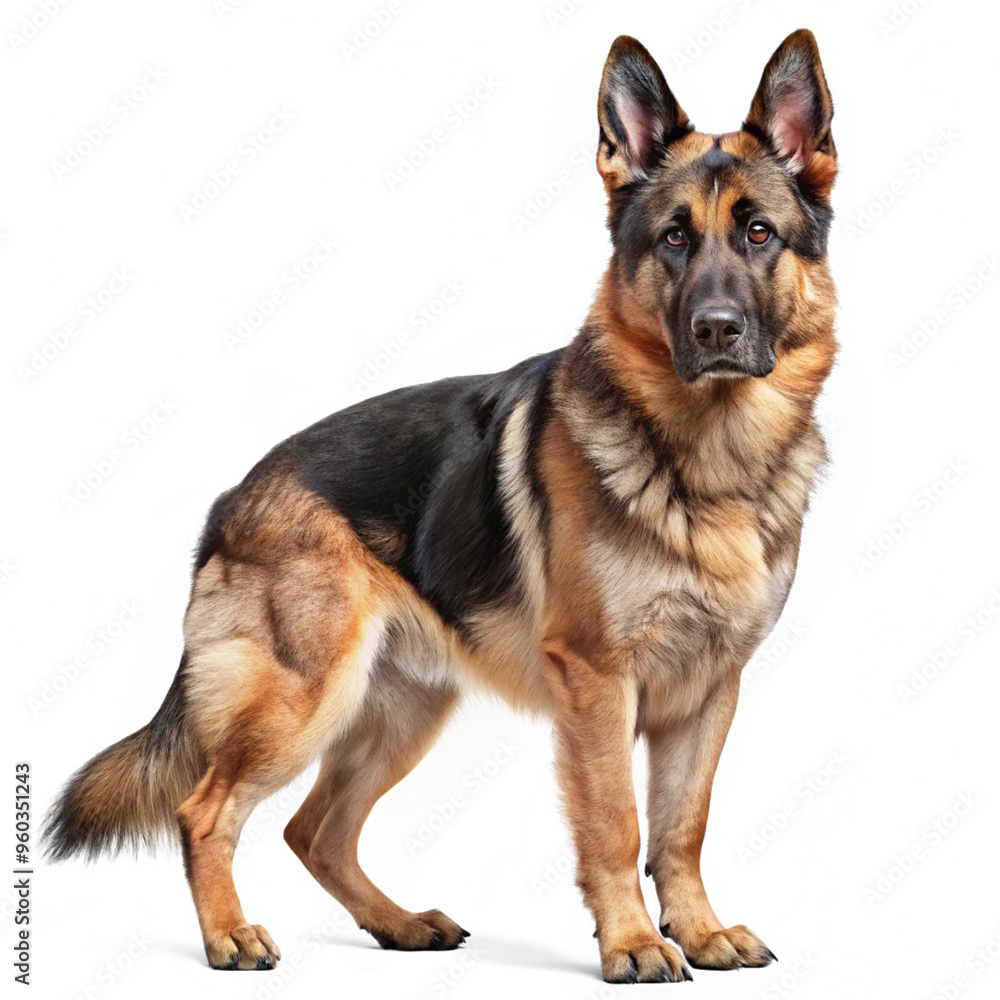 Alsatian Dog isolated on a white background Alsatian Dog isolated on a white background