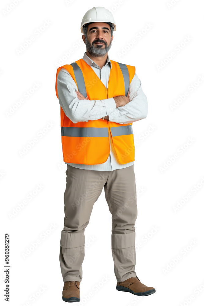 Construction Worker in Safety Gear Construction Worker in Safety Gear
