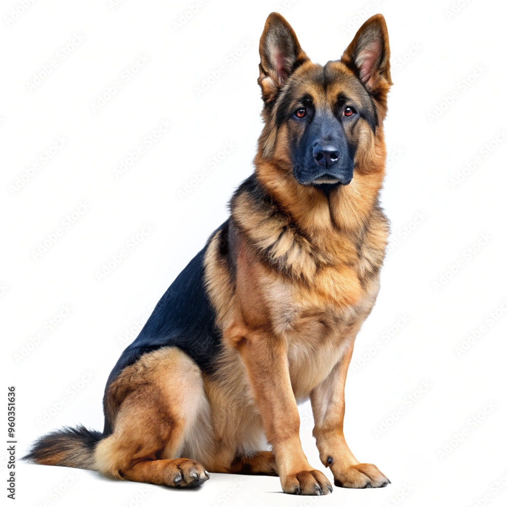 Alsatian Dog isolated on a white background Alsatian Dog isolated on a white background