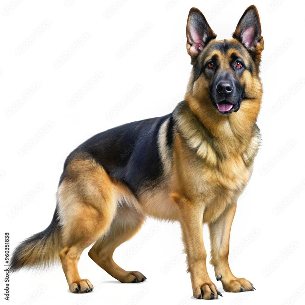 Alsatian Dog isolated on a white background Alsatian Dog isolated on a white background
