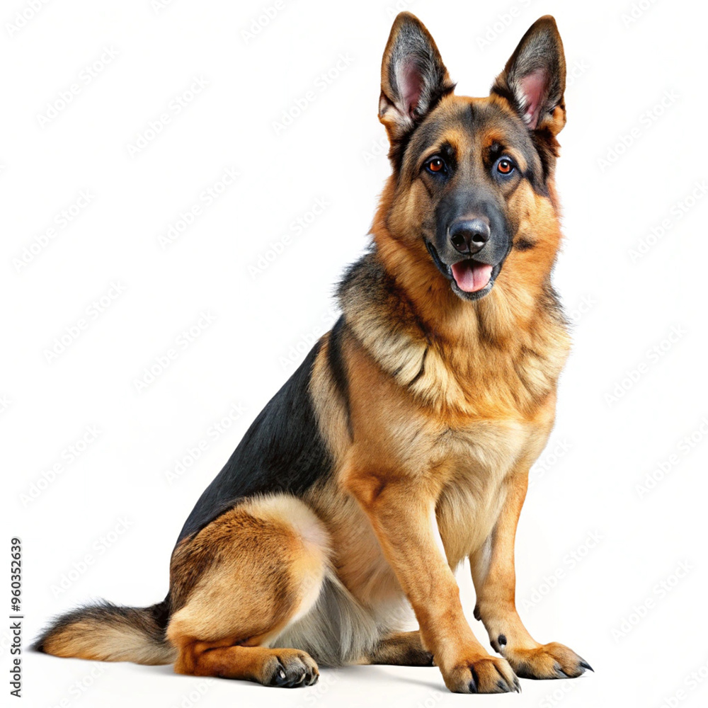 Alsatian Dog isolated on a white background Alsatian Dog isolated on a white background
