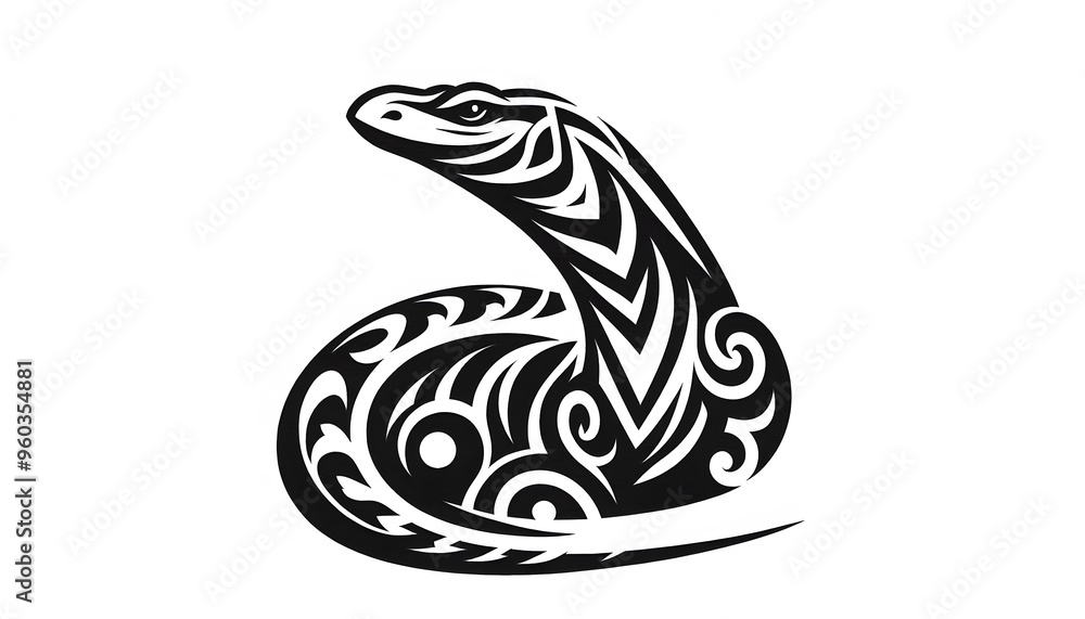 Detailed vector illustration of a wild animal in a modern geometric style. The beast is depicted in a dynamic pose with moderate movement, showing off its strong body and distinctive lines. The design Detailed vector illustration of a wild animal in a modern geometric style. The beast is depicted in a dynamic pose with moderate movement, showing off its strong body and distinctive lines. The design