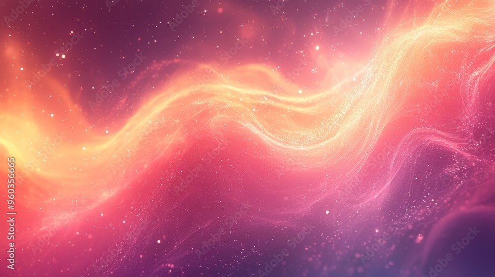 Vivid cosmic waves of purple, orange, and pink swirled together in a stunning display of colors against a dark backdrop Vivid cosmic waves of purple, orange, and pink swirled together in a stunning display of colors against a dark backdrop