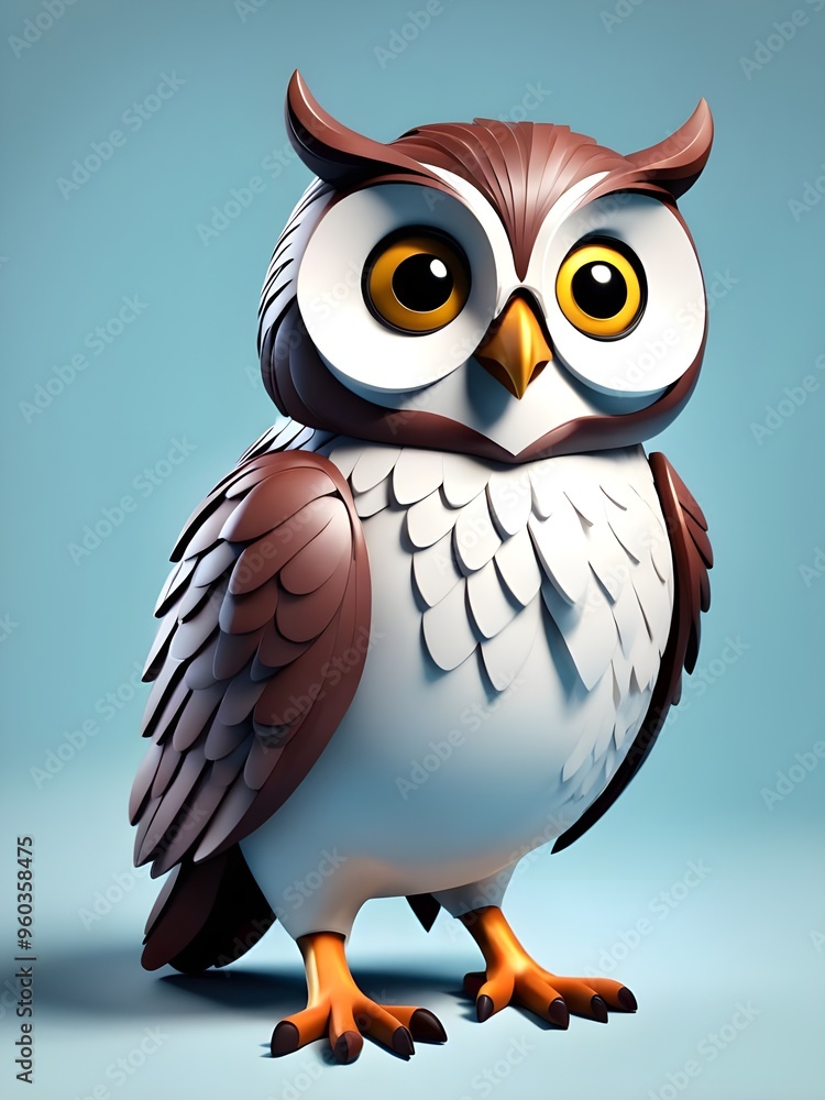 3d owl in studio 3d owl in studio