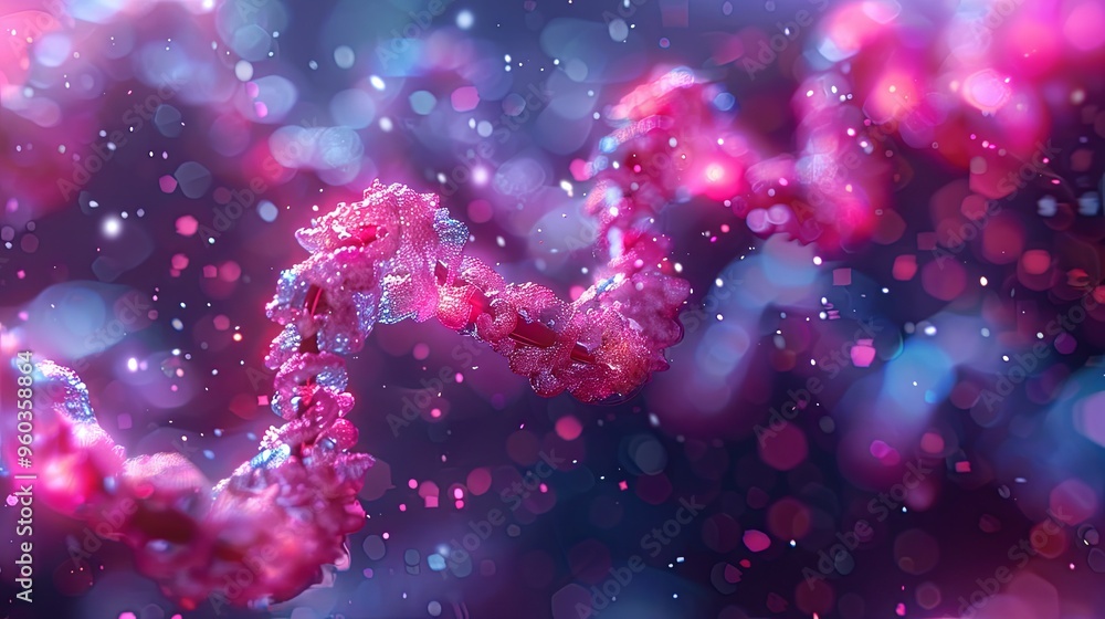 DNA chain. Abstract background. Genetics and medicine concept. 3D rendering DNA chain. Abstract background. Genetics and medicine concept. 3D rendering