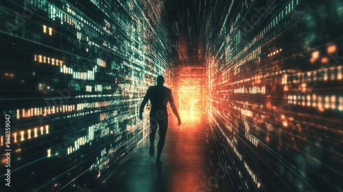 Wallpaper Mural Cyberattack on a Network - Cybersecurity Threats and Data Security Torontodigital.ca