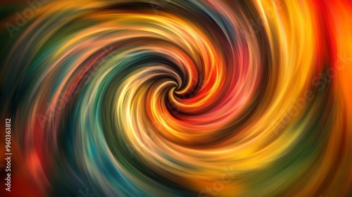 A vibrant swirl of colors creating a dynamic, abstract pattern that evokes a sense of movement and energy.