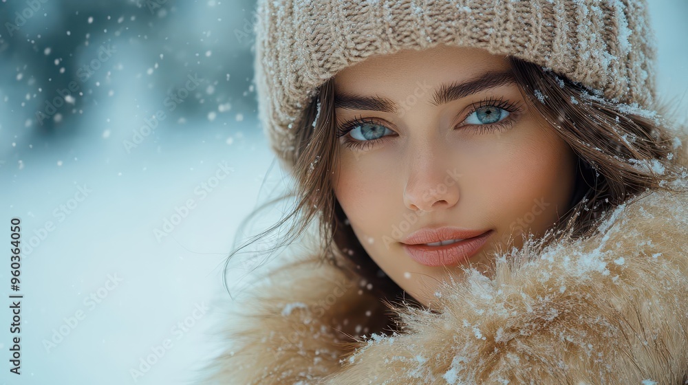 elegant woman in luxurious fur coat strolling through snowy winter wonderland soft focus dreamy atmosphere elegant woman in luxurious fur coat strolling through snowy winter wonderland soft focus dreamy atmosphere