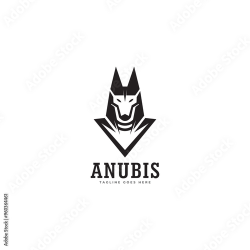 egyptian god anubis vector, anubis logo