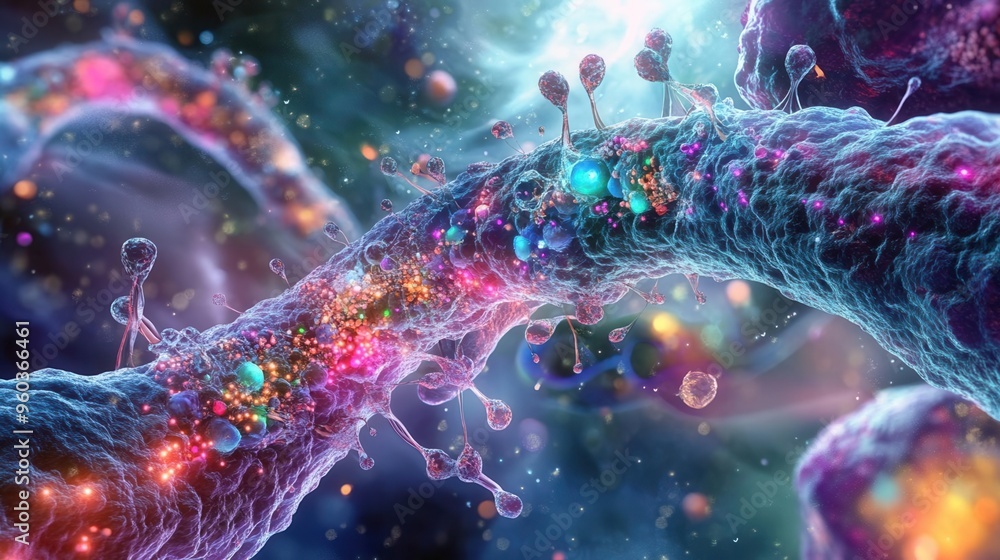 Illustration of the molecular process inside a tobacco plant cell, showing the activation of ion channels and resulting signal pathways Illustration of the molecular process inside a tobacco plant cell, showing the activation of ion channels and resulting signal pathways