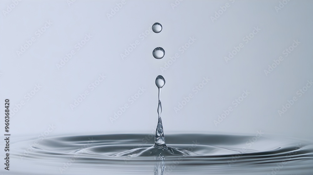 Captivating Droplet Dance on Serene Water Surface Captivating Droplet Dance on Serene Water Surface