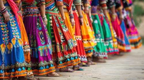 Wallpaper Mural Colorful and Vibrant Ethnic Costumes and Accessories at a Traditional Indian Festival Torontodigital.ca