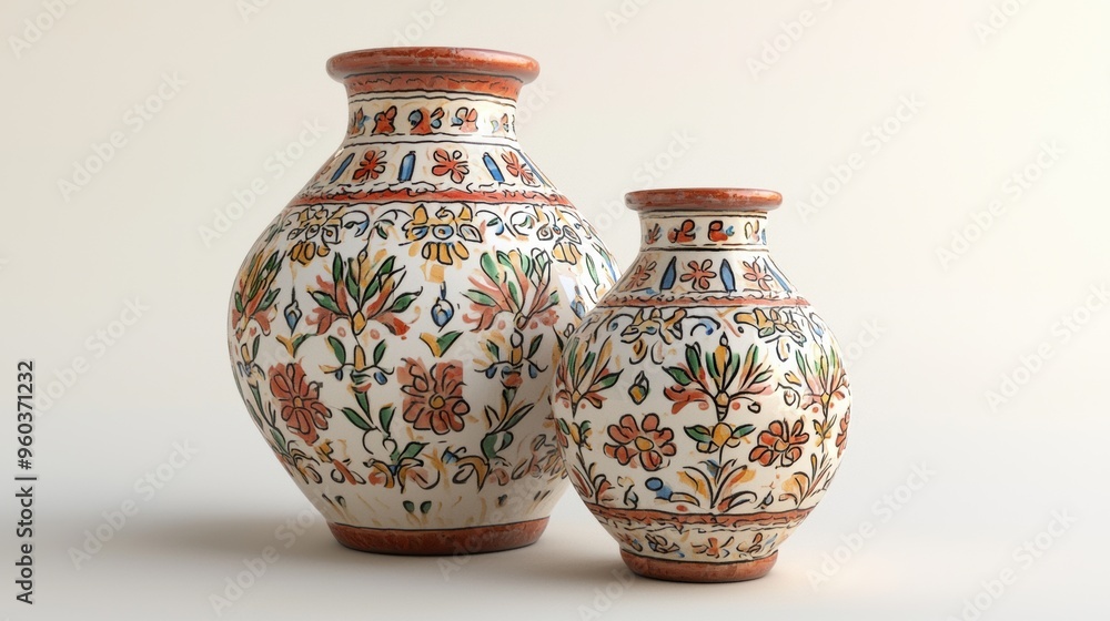 Ornately Decorated Handcrafted Ceramic Vase Showcasing Traditional Pottery Ornately Decorated Handcrafted Ceramic Vase Showcasing Traditional Pottery