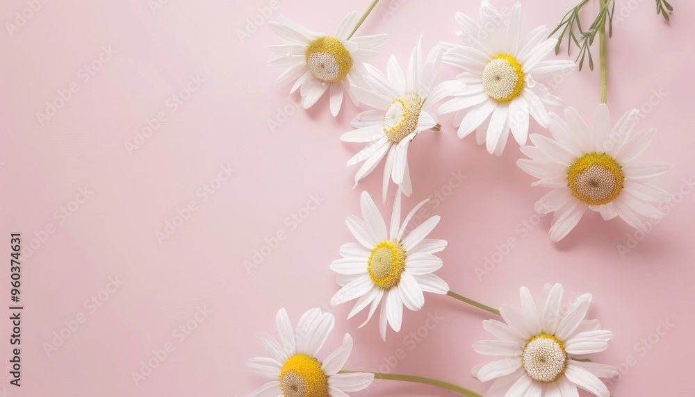 Pale Pink Chamomile Delight: A Minimalist Celebration Pale Pink Chamomile Delight: A Minimalist Celebration