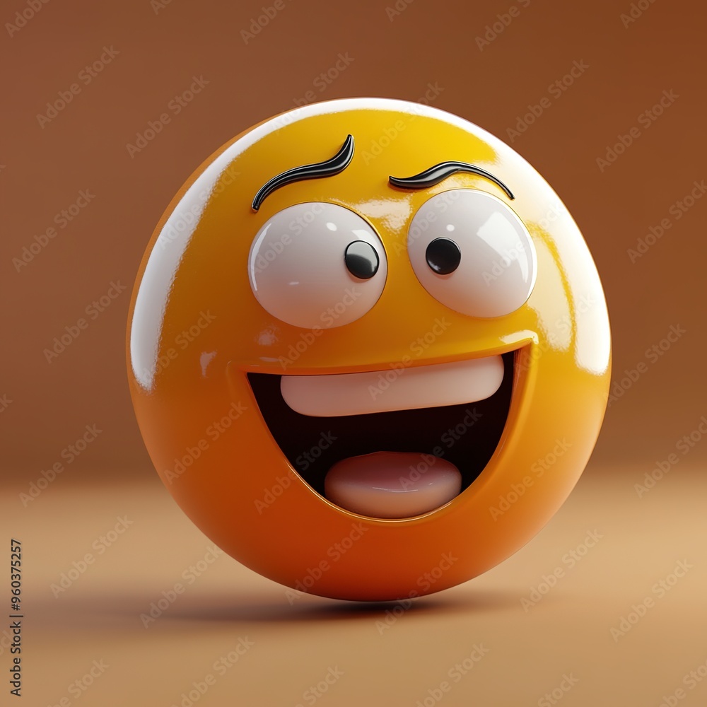 Fototapeta premium Emoji - 3D Generated Facial Expression 