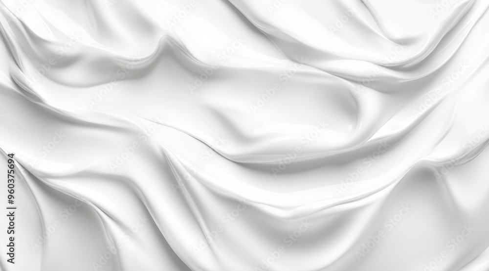 Obraz premium Smooth White Cream Texture Background for Skincare and Cosmetic Products