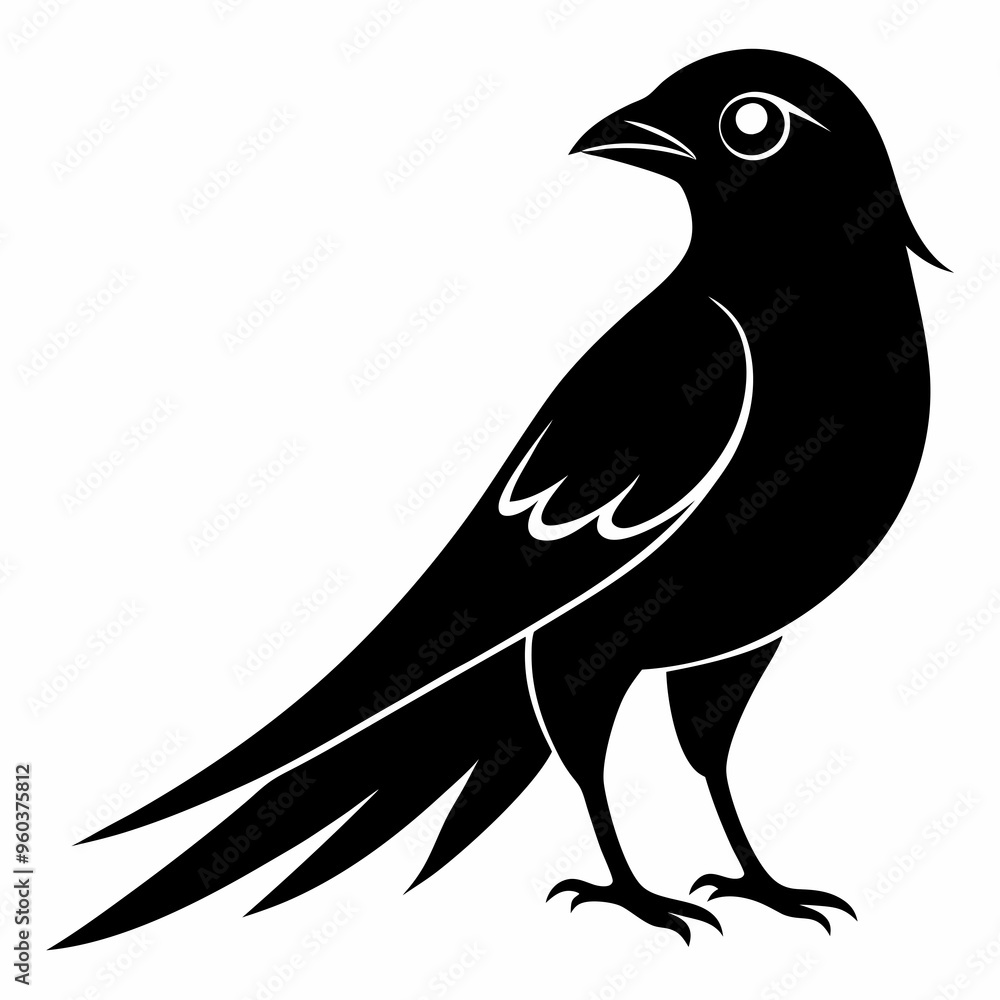Fototapeta premium Cuckoo Black silhouette