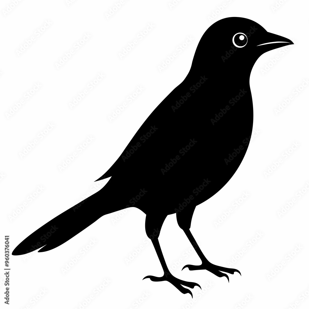 Fototapeta premium Cuckoo Black silhouette