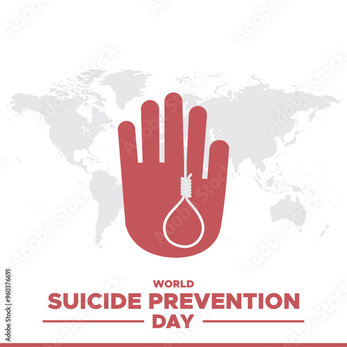 world suicide prevention day, 10 September, World Suicide Prevention Day (WSPD), greeting car, social media post design, editable template, vector file, stock illustration.