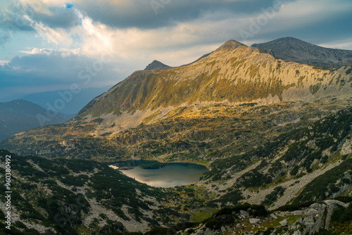 Panoramic view of the peaks Polezhan, Little Polezhan, Gazei - Pirin mountain, Bulgaria