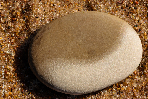 Partially wet rock which creates an almost 