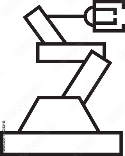 Industrial Robot Line Icon