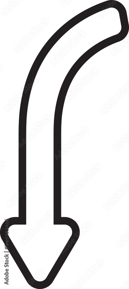 Down Way Arrow Line Icon
Down Way Arrow Line Icon