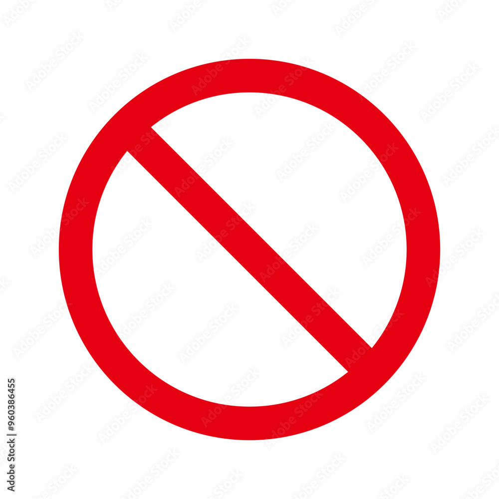 Vector illustration of prohibition mark Vector illustration of prohibition mark