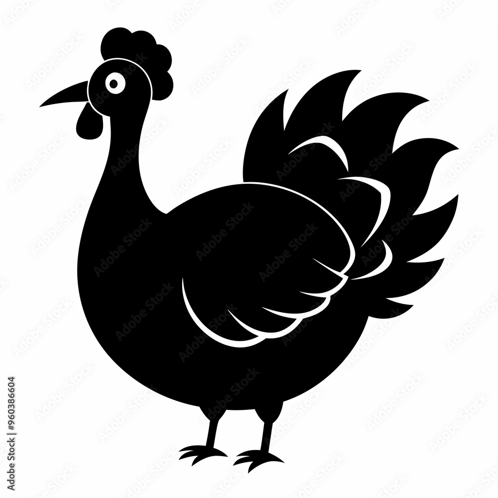 Fototapeta premium Turkey Black silhouette