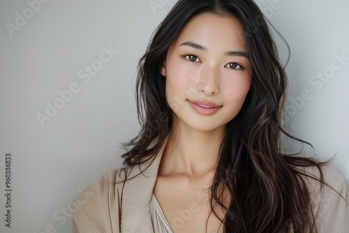 Wallpaper Mural Graceful Lady with a Warm Smile and Stylish Appearance, Embodying Beauty and Fashion Torontodigital.ca