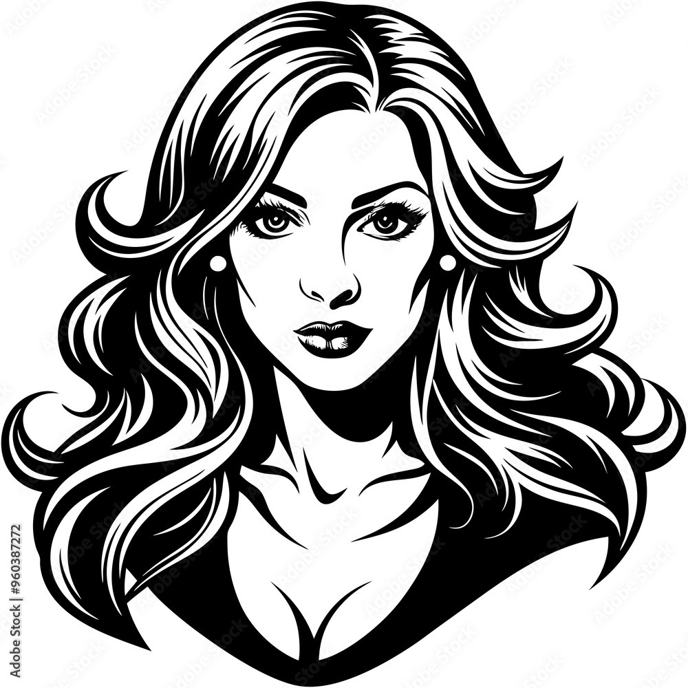 vector illustration of a woman’s silhouette vector illustration of a woman’s silhouette