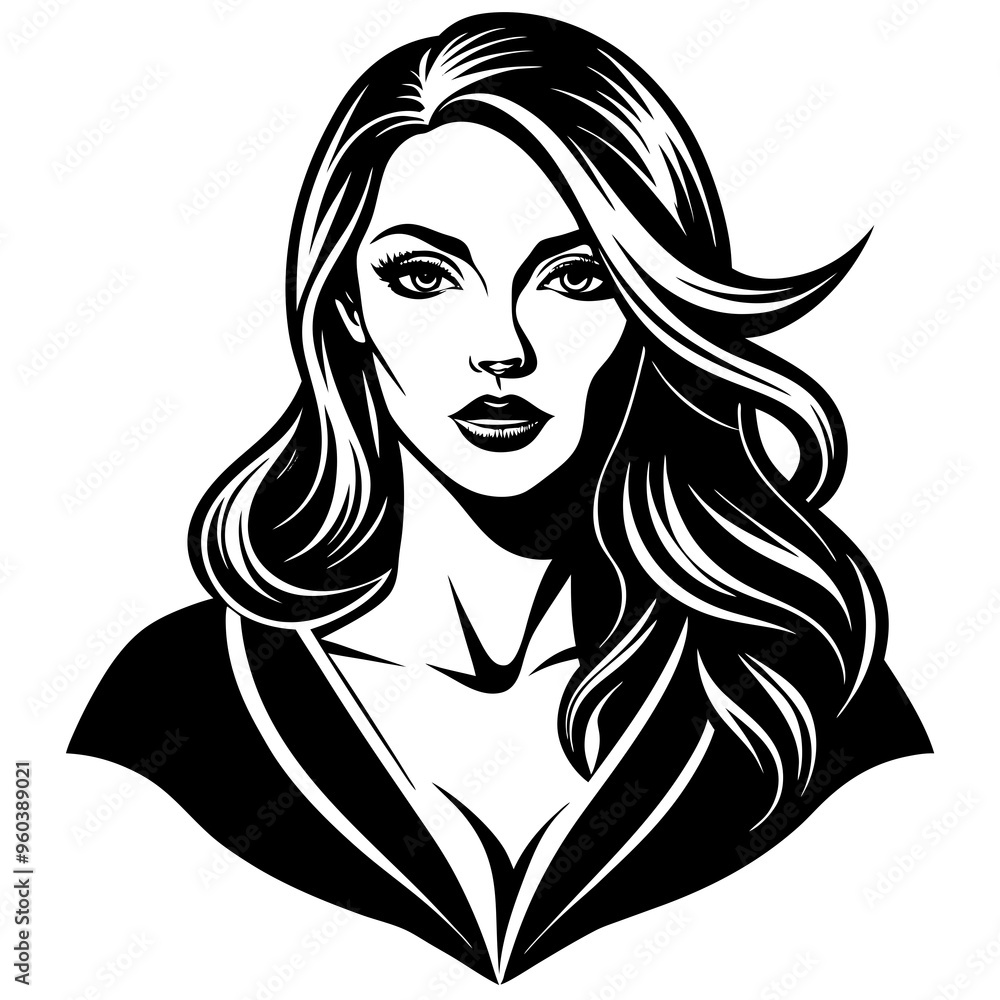 vector illustration of a woman’s silhouette vector illustration of a woman’s silhouette