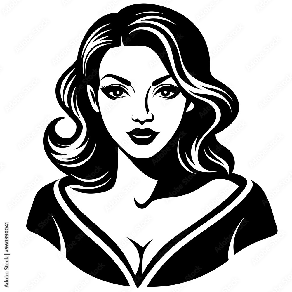 vector illustration of a woman’s silhouette vector illustration of a woman’s silhouette