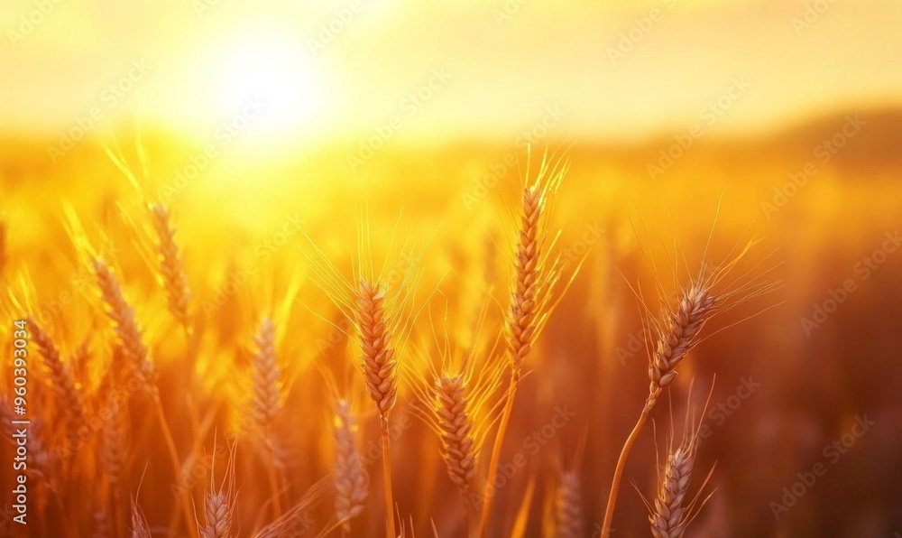 Golden Wheat Fields Swaying in Autumn Breeze: Picturesque Rural Landscape Heralds Bountiful Harvest Season. Symbolic Imagery of Agricultural Abundance, Changing Seasons, and Farmer's Renewed Hope. AI- Golden Wheat Fields Swaying in Autumn Breeze: Picturesque Rural Landscape Heralds Bountiful Harvest Season. Symbolic Imagery of Agricultural Abundance, Changing Seasons, and Farmer's Renewed Hope. AI-