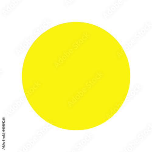 Yellow circle with transparent background