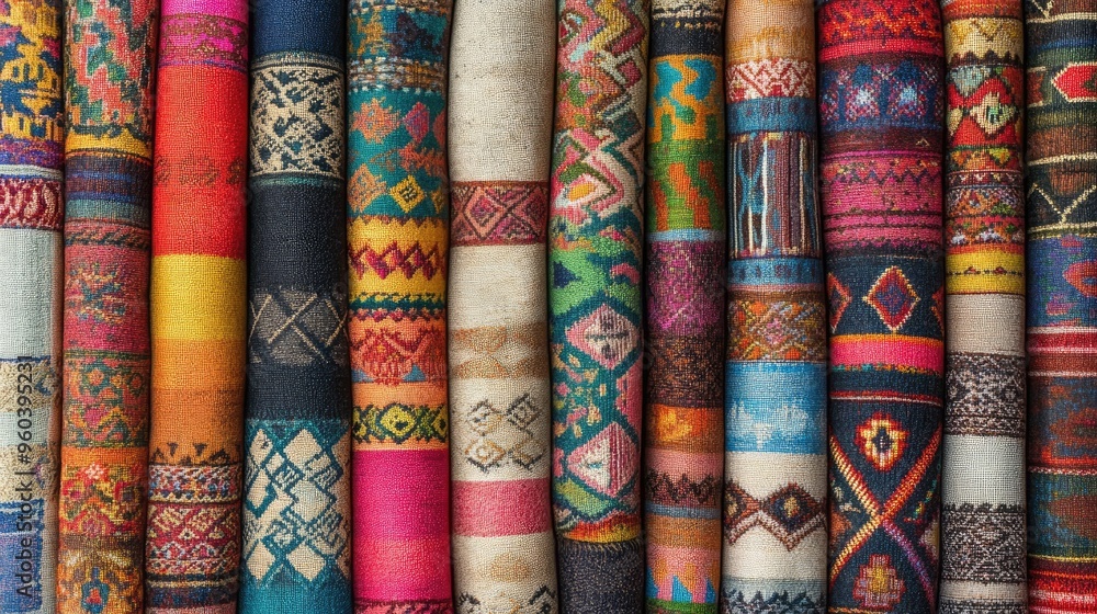 High-resolution digital depiction of Peruvian fabric patterns with rich textures and colorful designs, ideal for high-quality prints High-resolution digital depiction of Peruvian fabric patterns with rich textures and colorful designs, ideal for high-quality prints