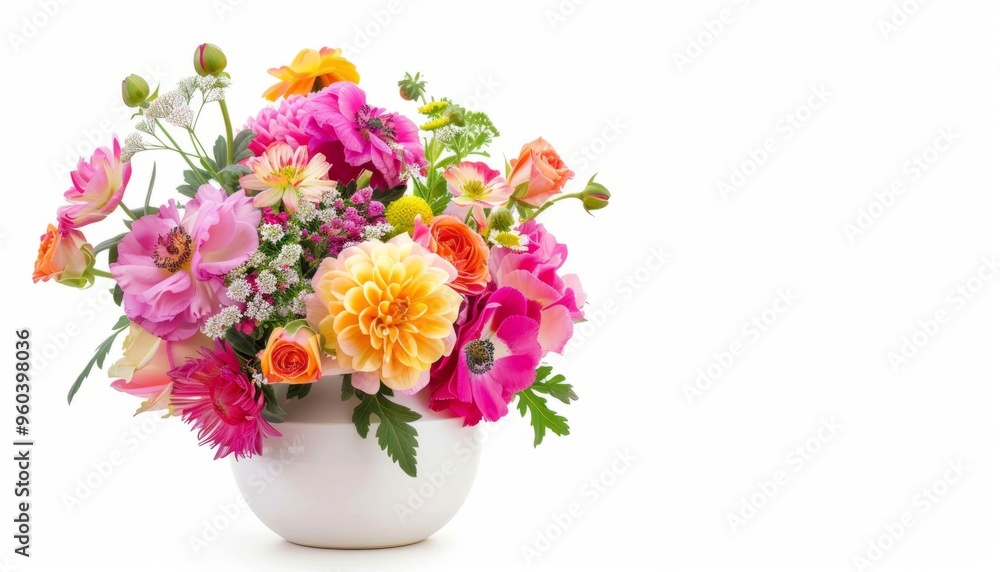 Blooms of Elegance: A White Background Showcase - Blooms of Elegance: A White Background Showcase -