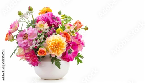 Wallpaper Mural Blooms of Elegance: A White Background Showcase - Torontodigital.ca