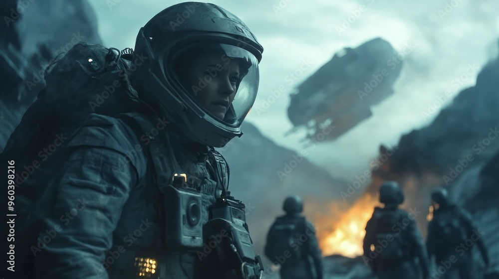 Emotional farewell scene, the mission leader stays behind to manually detonate the bomb, the rest of the team leaving with grief and determination in their eyes Emotional farewell scene, the mission leader stays behind to manually detonate the bomb, the rest of the team leaving with grief and determination in their eyes