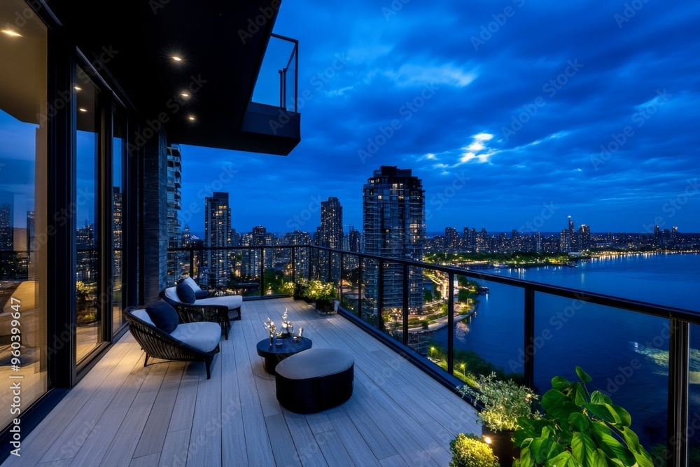 View of New building, waterfront property, riverside living combines the ...