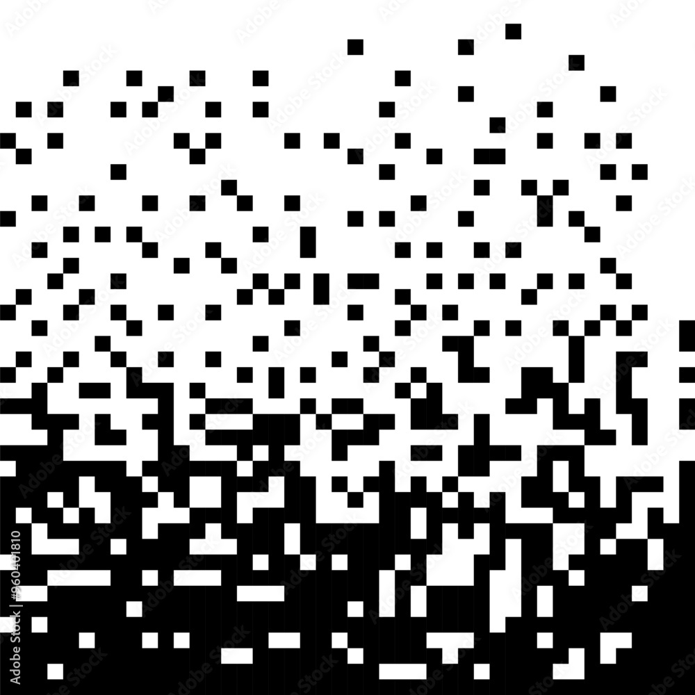 Dissolve pixel disperse blocks. Dust fragment, broken dots texture. Fractured disperse. Mosaic filled square dotted abstract pattern Dissolve pixel disperse blocks. Dust fragment, broken dots texture. Fractured disperse. Mosaic filled square dotted abstract pattern